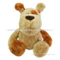 Soft Plush Animal Brown Dog Baby Toy, Made of Soft Plush and PP Padding Filling